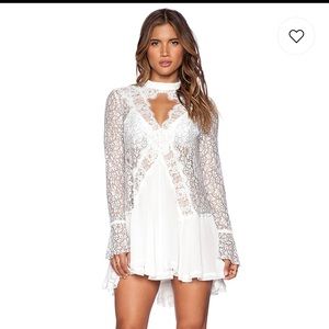 Free People Lace Tunic in Ivory xs